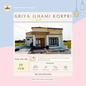 Dijual Rumah Di Korpri Bandar Lampung Murah