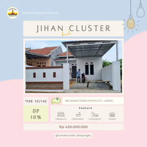 Dijual Rumah Siap Huni Belakang Pasar Jatimulyo Lampung
