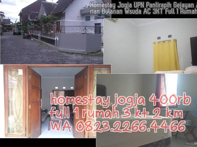 Homestay Jogja UPN Pantirapih Gejayan Amik Harian Bulanan Wsuda AC 3KT