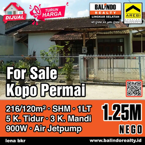 JUAL CEPAT RUMAH KOPO PERMAI