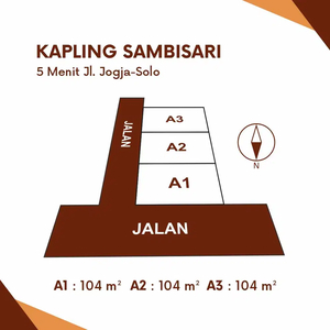 Kapling Murah Sambisari Kalasan; 300 Jt-an Dekat Exit Tol, SHM Valid