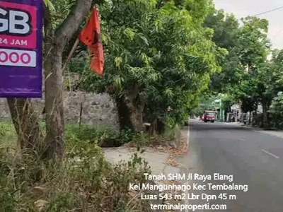 Paling Murah, Tanah SHM di Jl Raya Elang Mangunharjo Tembalang