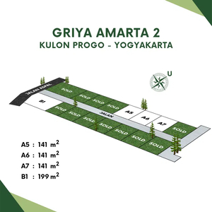 PROMO BELI 1 DAPAT 2, Tanah Kota Wates, Siap AJB