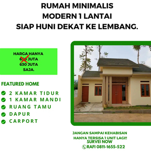 RUMAH DEKAT KAWASAN CIMAHI 1 LANTAI DI DALAM CLUSTER