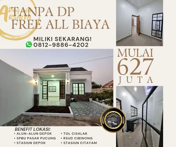 Rumah Dijual 1 Lantai Dekat Pasar Pucung, Free Biaya-Biaya