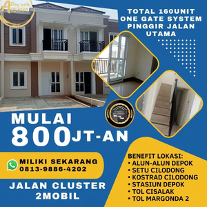 Rumah Dijual 2 Lantai 800 juta-an Dekat Kostrad