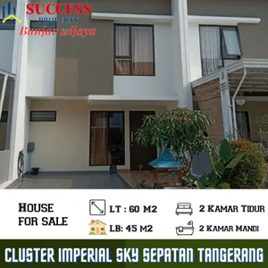 Rumah Dijual Cluster Imperial Sky Sepatan Tangerang