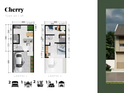 RUMAH MURAH LANTAI 2 CLUSTER KYOTO HERTASNING