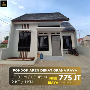 Rumah Tanah Luas Termurah Area Graha Raya Bintaro Hanya Cash