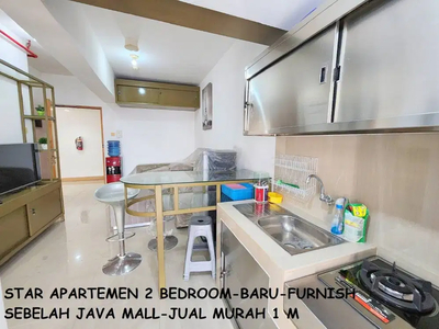 Star Apartemen Baru 2 BR Furnish Siap Huni-Tengah Kota