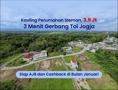 STRATEGIS 3 Menit Gerbang Tol Jogja, Tanah Dijual Jogja, Siap Balik Na