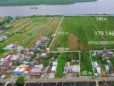 Tanah 17 Hektar Lokasi Tepi Jalan Wajok Pontianak