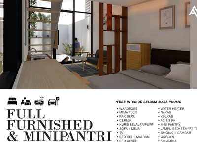 Villa full furnished & mini pantri free interior selama masa promo