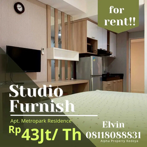 Apartemen Metropark Residence, Studio Furnish Bagus, Kebon Jeruk