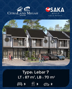 CitraLand Megah Batam cluster Osaka Hills Type Lebar 7
