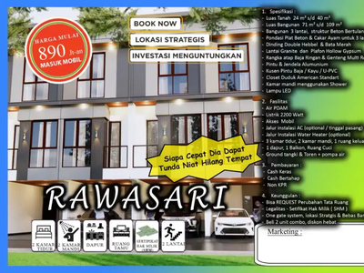 RUMAH MINIMALIS MEWAH RAWASARI (3 MENIT DARI GREEN PRAMUKA SQUARE)