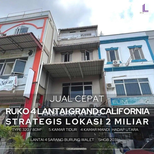 dijual ruko 4 lantai grand california batam center