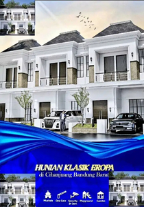 Dijual Rumah Baru 2Lt Konsep Eropa Lokasi Strategis di Cihanjuang