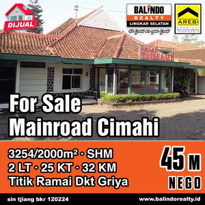 Dijual Rumah Cocok Untuk Hotel Di Mainroad Cimahi