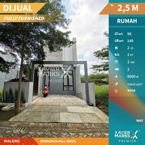 Dijual Rumah Full Furnish Siap Huni di Denmoza Hill Araya Malang