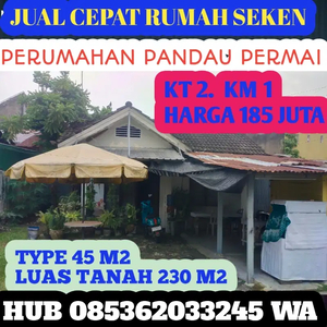 Dijual Rumah Seken Type 45/230 Jl Mahang Pandau Permai pku