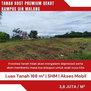 Dijual Tanah Akses mobil Simpangan Dekat Kampus UB kota Malang