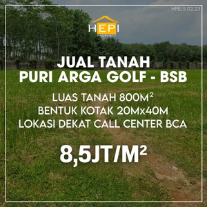 Dijual Tanah Kavling Di Puri Arga Golf BSB City Semarang