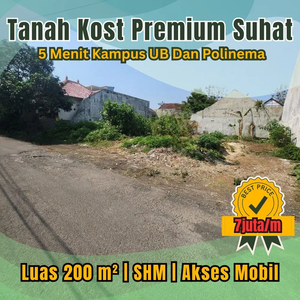 Dijual Tanah Nol jalan Cengger Ayam Kota Malang Dekat Kampus UB