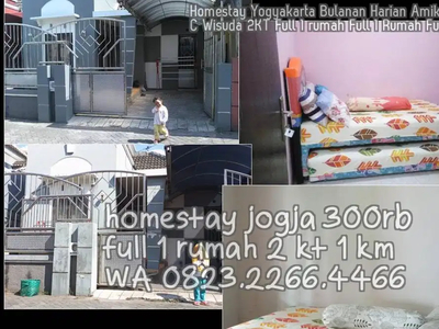 Homestay Yogyakarta Bulanan Harian Amikom M AC Wisuda 2KT Full 1 rumah