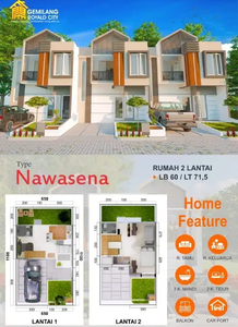 Rumah SHM siap huni 2 lantai kota malang