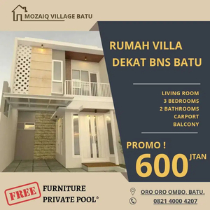 Rumah Vila 2lt dekat BNS Batu // oro oro ombo