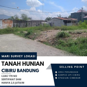 Tanah Bandung Cibiru Dekat Stadion GBLA Sertifikat SHM