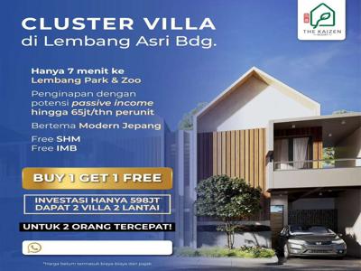 Buy 1 Get 1 Free Resort Lembang Asri 2 Lantai dekat Lembang Park zoo