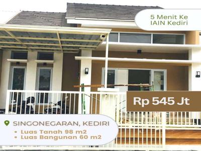 Rumah Kediri Dijual Dekat Alun-Alun Luas 98 m²