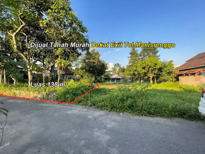 Dekat Exit Tol Manisrenggo, Dijual Tanah Murah Klaten