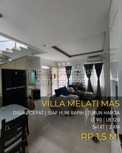 Dijual cepat Rumah 90m2 rapih FURNISHED di Melati Mas Serpong