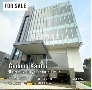 Dijual Gedung Kantor Pramuka Raya Uk 759m2 at Jakarta Timur