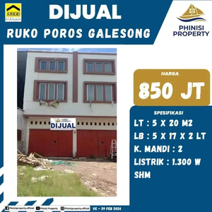 DIJUAL RUKO DI POROS GALESONG