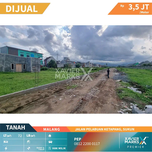 Dijual Tanah di Jalan Pelabuan Ketapang Sukun Malang