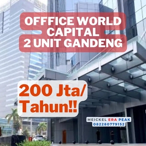 DISEWA Office World Capital, Lt.202m2, 2 Unit Gandeng