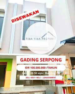 DISEWAKAN
RUKO ANIVA GRANDE GADING SERPONG