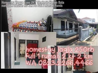 Homestay Yogya Luas 2KT Strategis Harian Bulanan UGM Liburan RS JIH Po