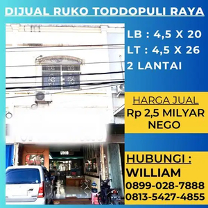 JUAL RUKO JL TODDOPULI RAYA TIMUR MAKASSAR