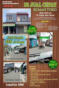 Jual Rumah dan Toko area Cibaduyut Bandung