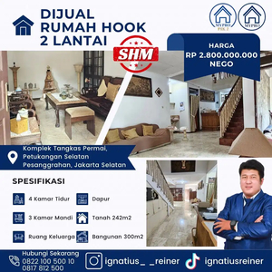Jual Rumah Hook 2 Lt, Petukangan Selatan, Pesanggrahan Jakarta Selatan