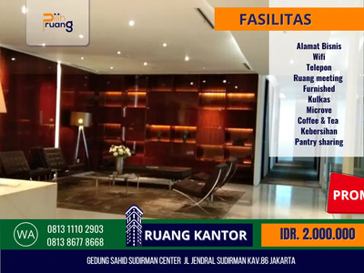 Promo Sewa ruang kantor di Jakarta Pusat sudah Furnished