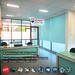Proper Furnished Office Space di Gedung 3 lantai Strategis di Melawai