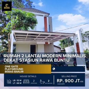 Rumah Dekat Stasiun Rawabuntu Tangsel