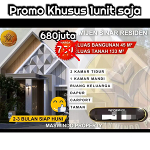 Rumah Di Dekat Bsb Mijen . Hanya 680juta an