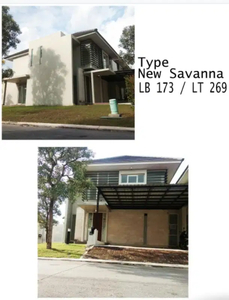 Rumah Hook type New Savanna 173/269m2, Tengah kota. .